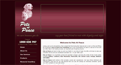 Desktop Screenshot of petsatpeace.com.au